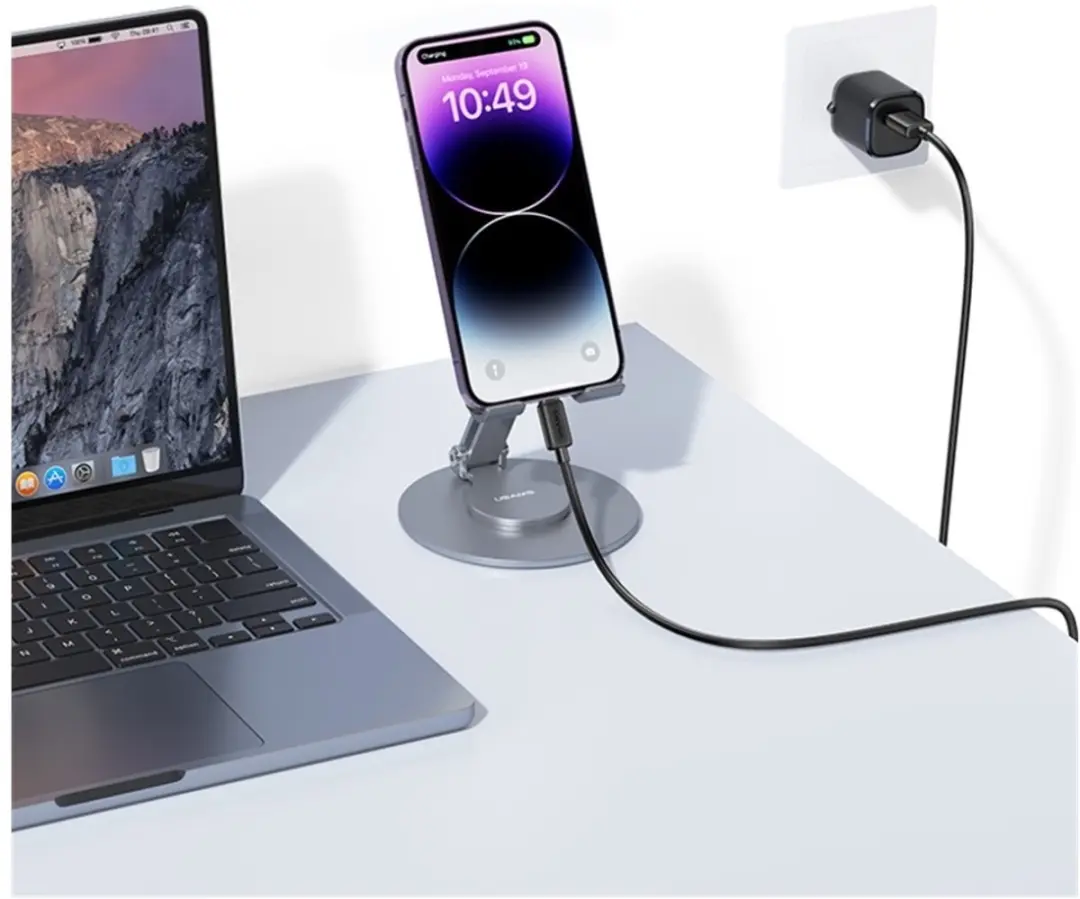 USAMS KY Serie US-SJ689 Lightning Kabel 1m - Wit - afbeelding 6 van 6