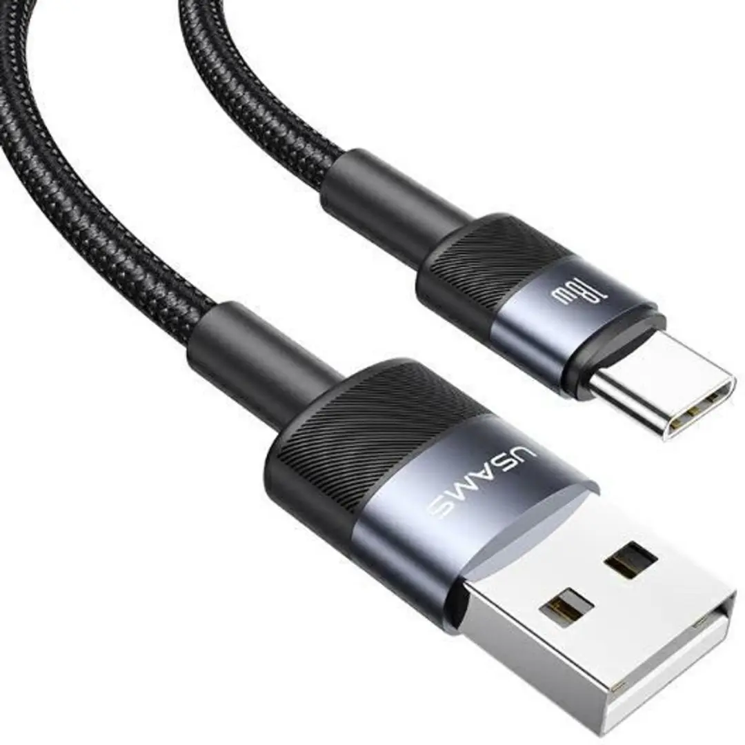 USAMS SJ718USBSG01 USB naar USB-C Kabel - 1.2m - Staal - afbeelding 5 van 6