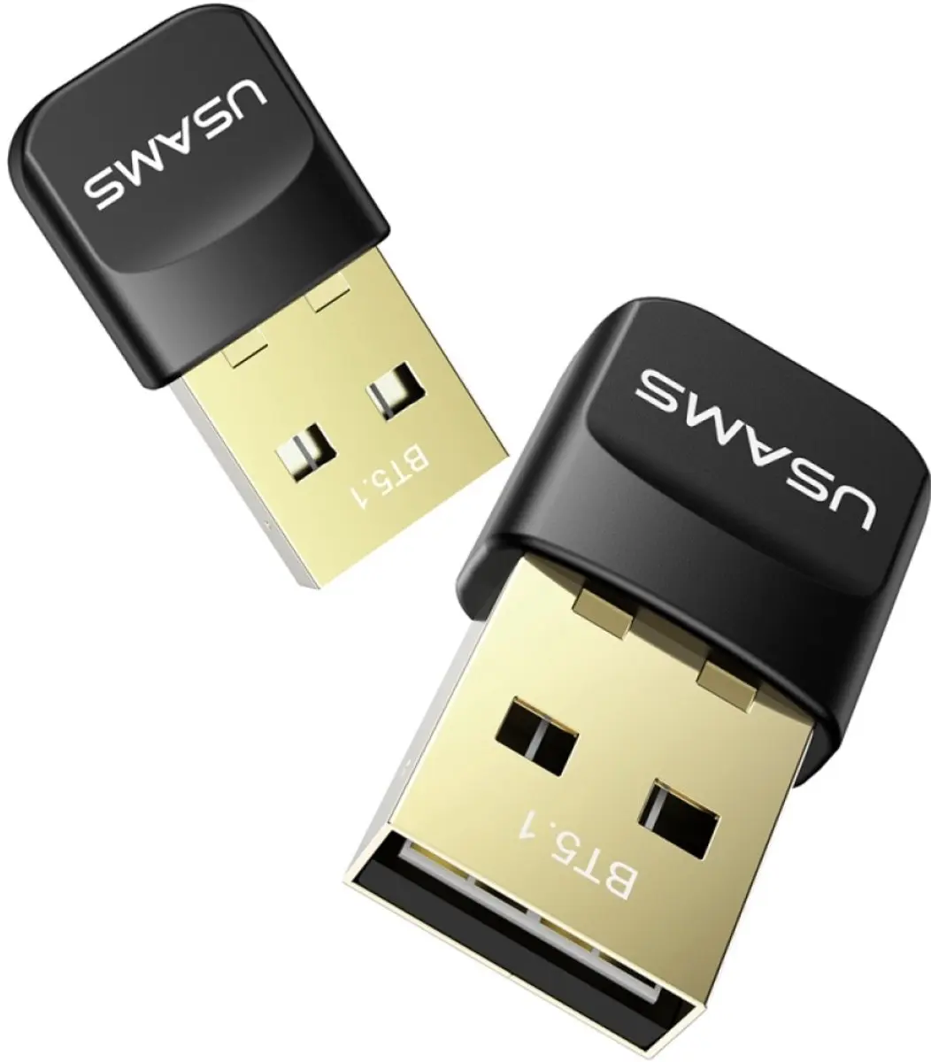 USAMS ZB321 USB Bluetooth Adapter - Bluetooth 5.1 - Zwart - afbeelding 2 van 6