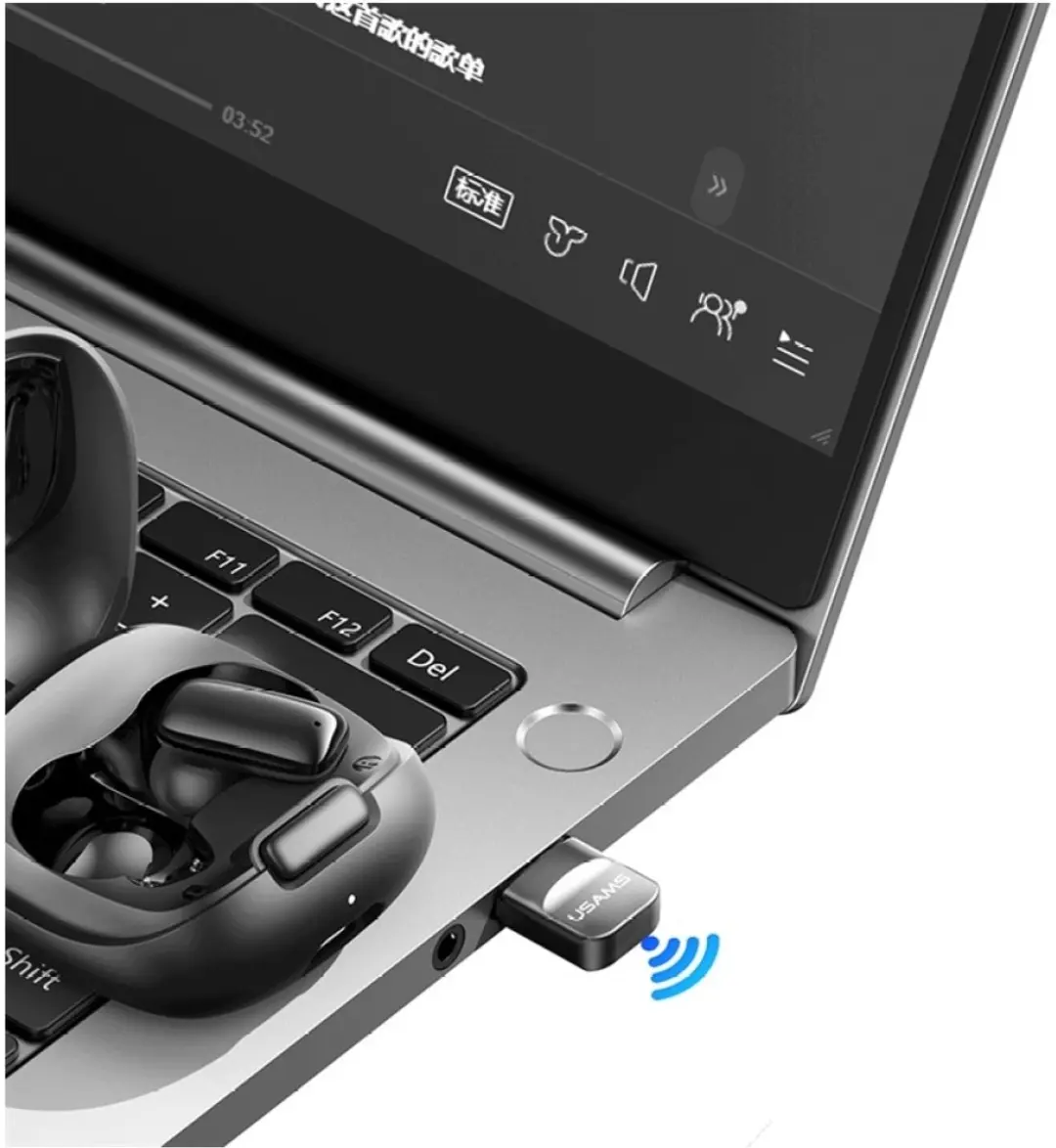 USAMS ZB321 USB Bluetooth Adapter - Bluetooth 5.1 - Zwart - afbeelding 6 van 6