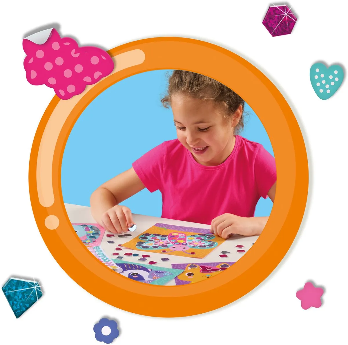 SES Creative Hobby Sticker Collage Meerkleurig
