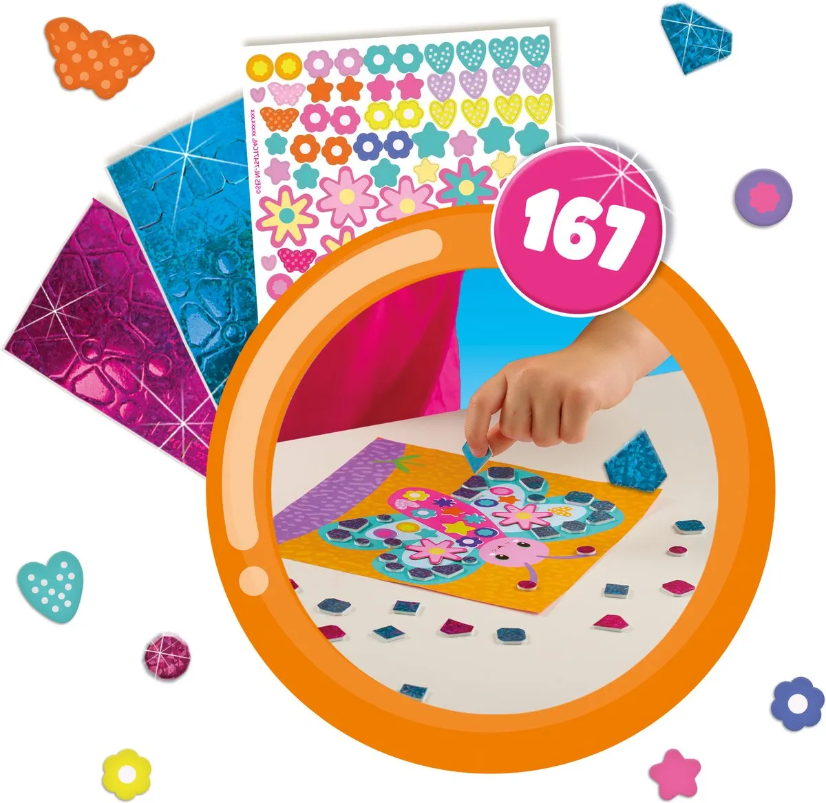 SES Creative Hobby Sticker Collage Meerkleurig