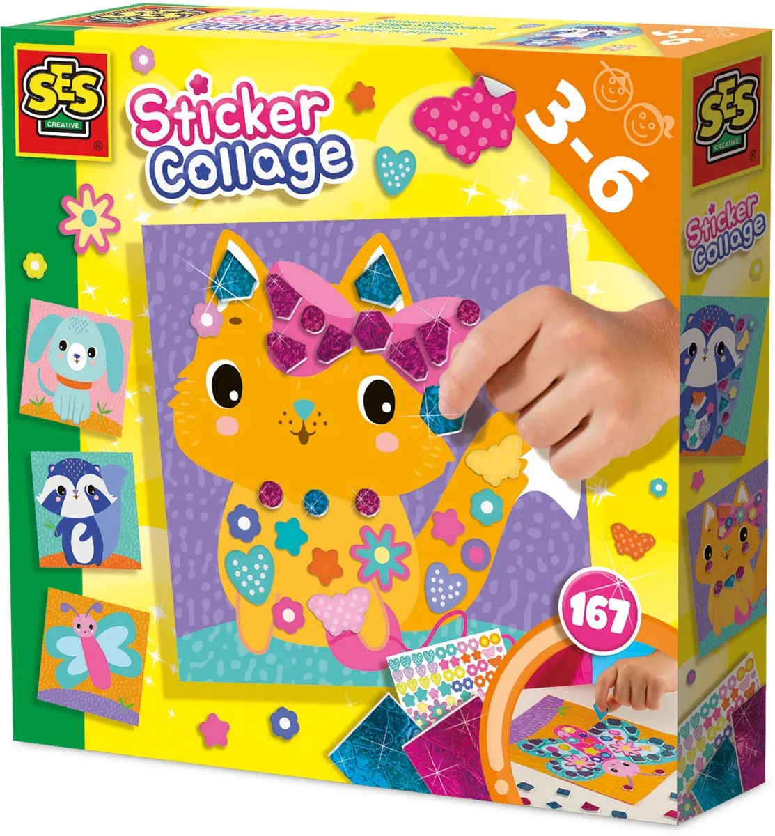 SES Creative Hobby Sticker Collage Meerkleurig