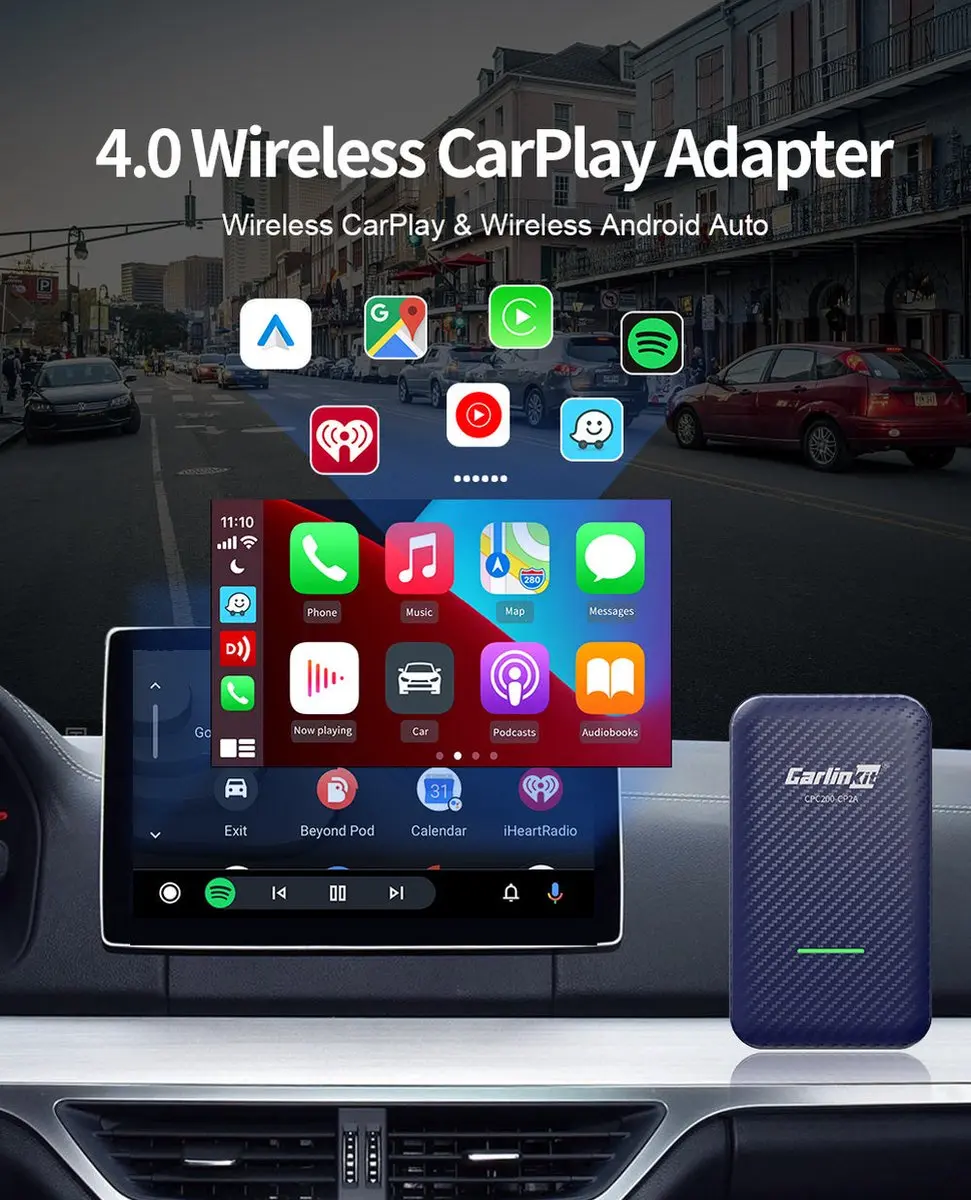 CarlinKit 4.0 Draadloze USB-adapter CPC200/CP2A - USB-A/USB-C - afbeelding 2 van 6