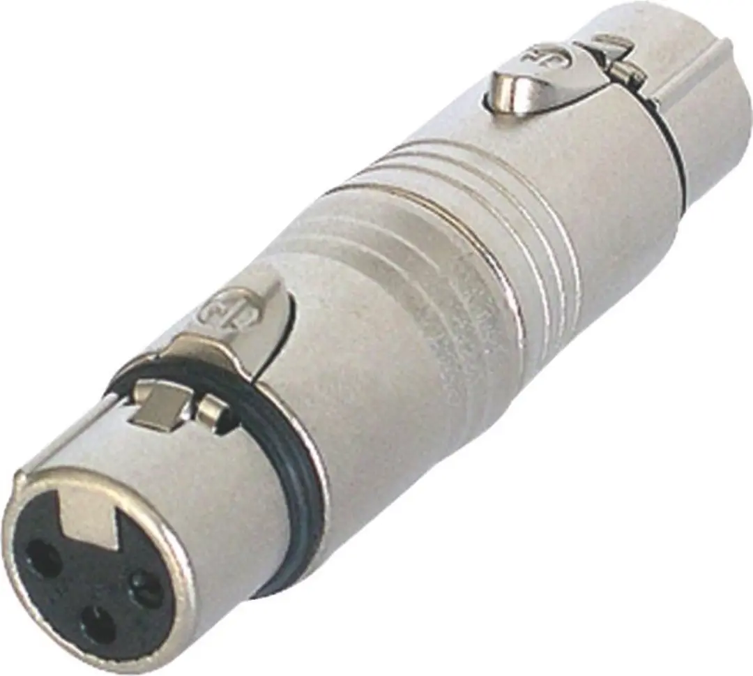 Neutrik NA3FF XLR-adapter - Zilver - afbeelding 5 van 6