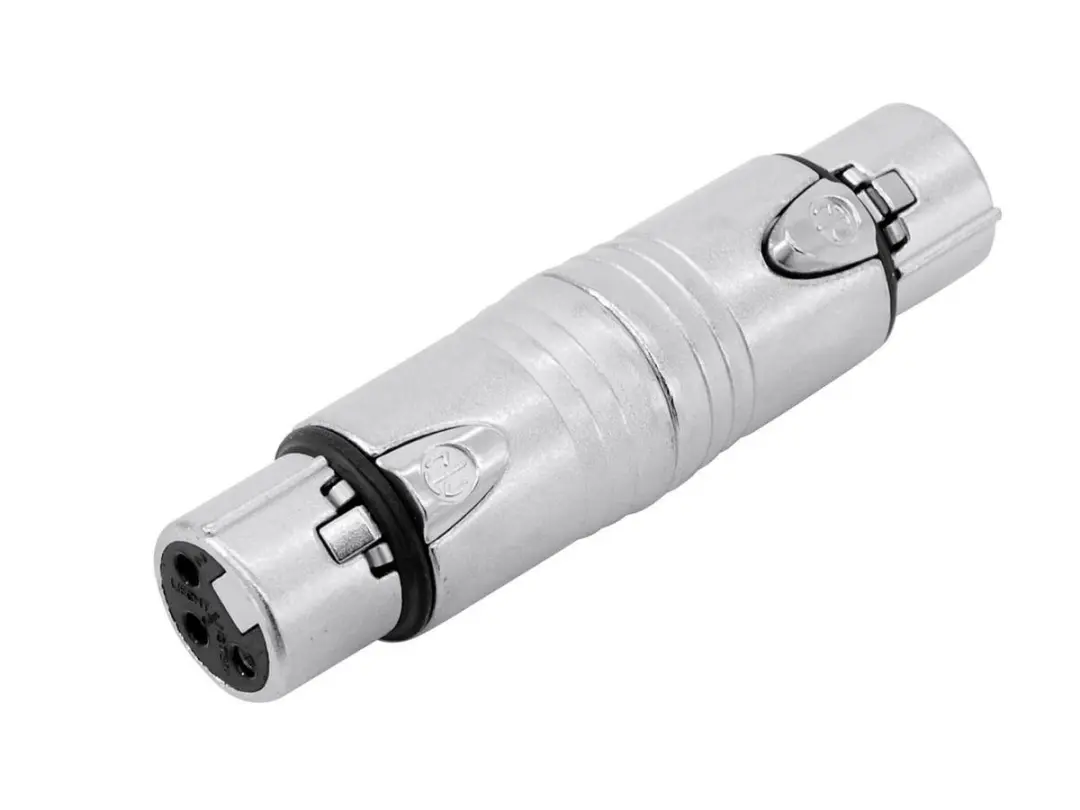 Neutrik NA3FF XLR-adapter - Zilver - afbeelding 2 van 6