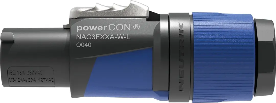 Neutrik NAC3FXXA-W-L powerCON Netstekker - Blauw - afbeelding 2 van 2