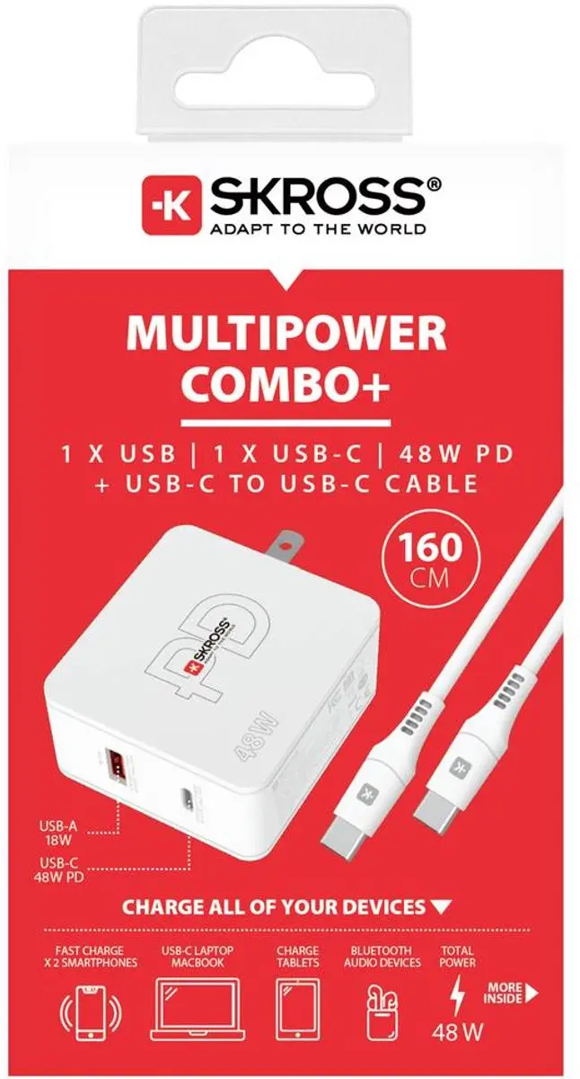 Skross Multipower Combo+ SKKT000348WPDUSCCN USB-oplader 48W - afbeelding 3 van 6