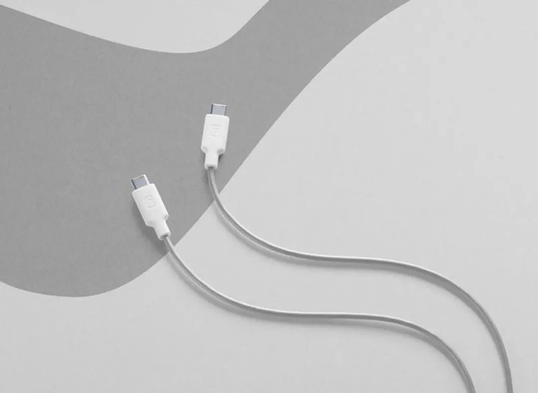 Cellularline USBDATAC2CSMARTW USB-C kabel 1m - Wit - afbeelding 2 van 2