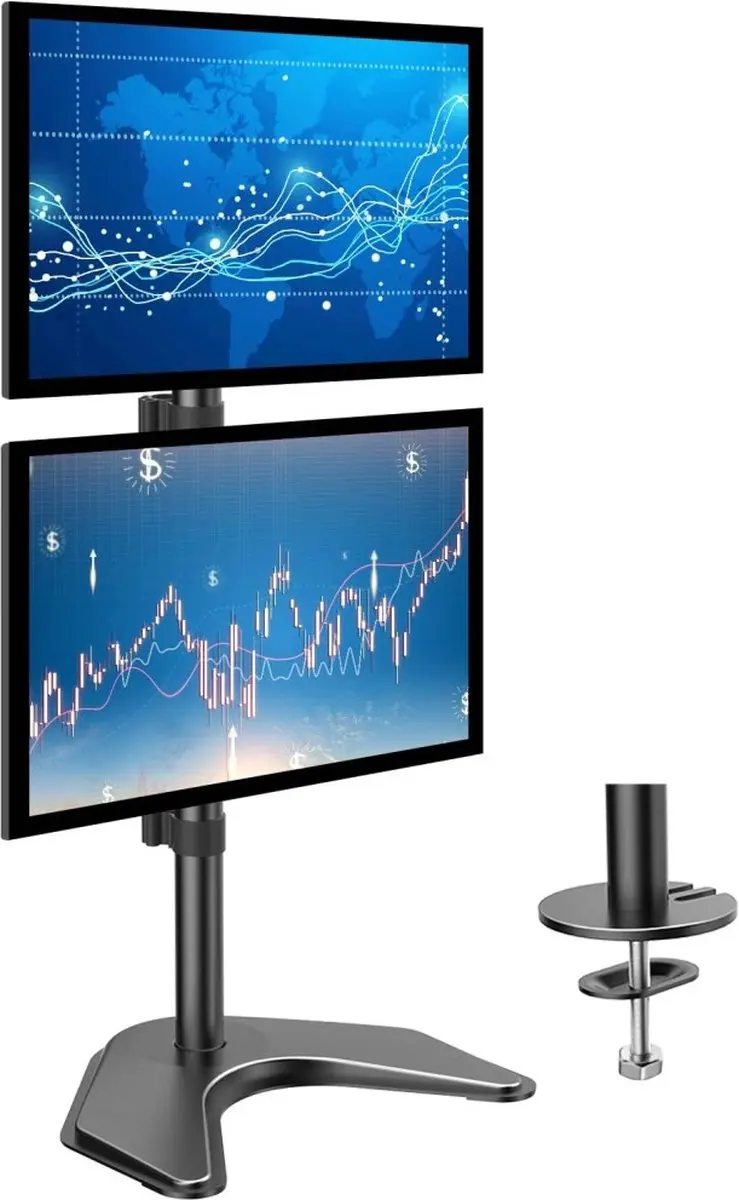 Techly ICA-LCD-2520V Monitorvoet 2-voudig - 13-27 inch - afbeelding 5 van 6