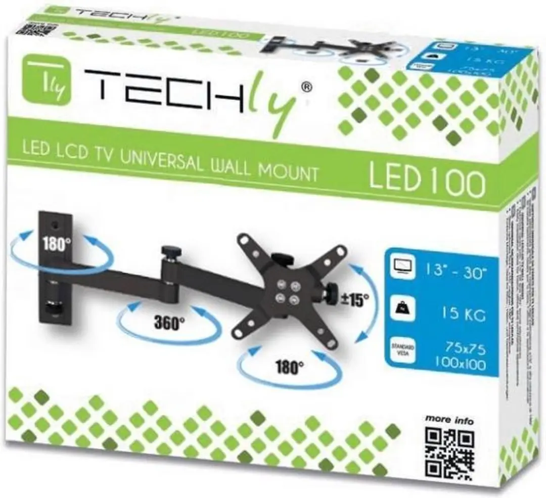 Techly ICA-LCD-104BK TV-beugel - 13-30 inch - Kantelbaar - afbeelding 6 van 6