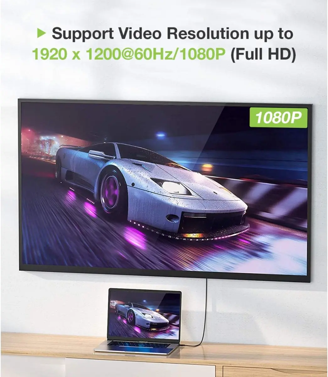 Techly ICOC-DSP-V-018 DisplayPort naar VGA kabel 1.80m - Zwart - afbeelding 2 van 6