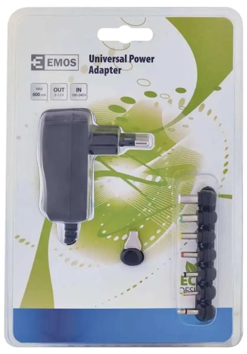 Emos Universele Stroom Adapter 600mA 3-12V DC - afbeelding 2 van 2