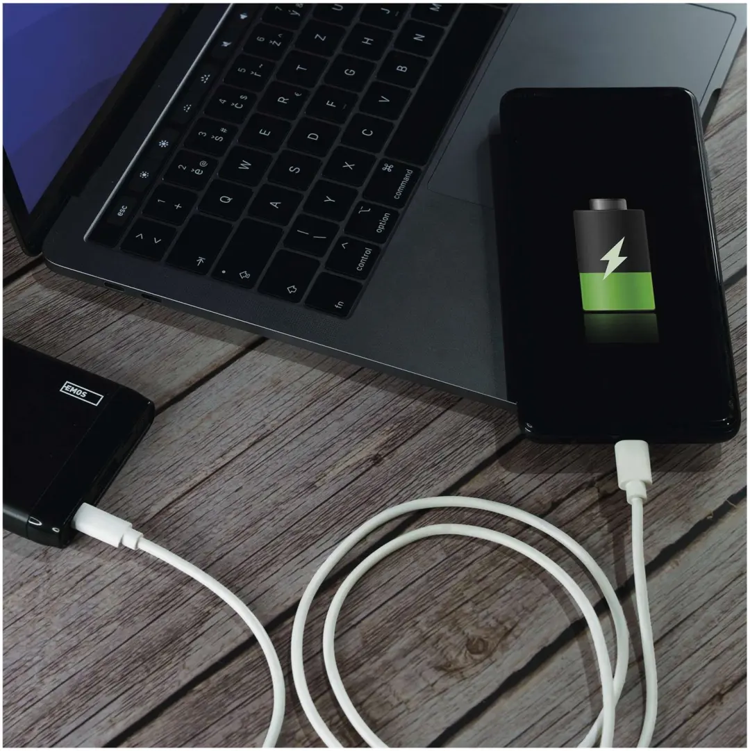 Emos SM7015W USB-C naar Lightning Kabel 1m - Wit - afbeelding 6 van 6