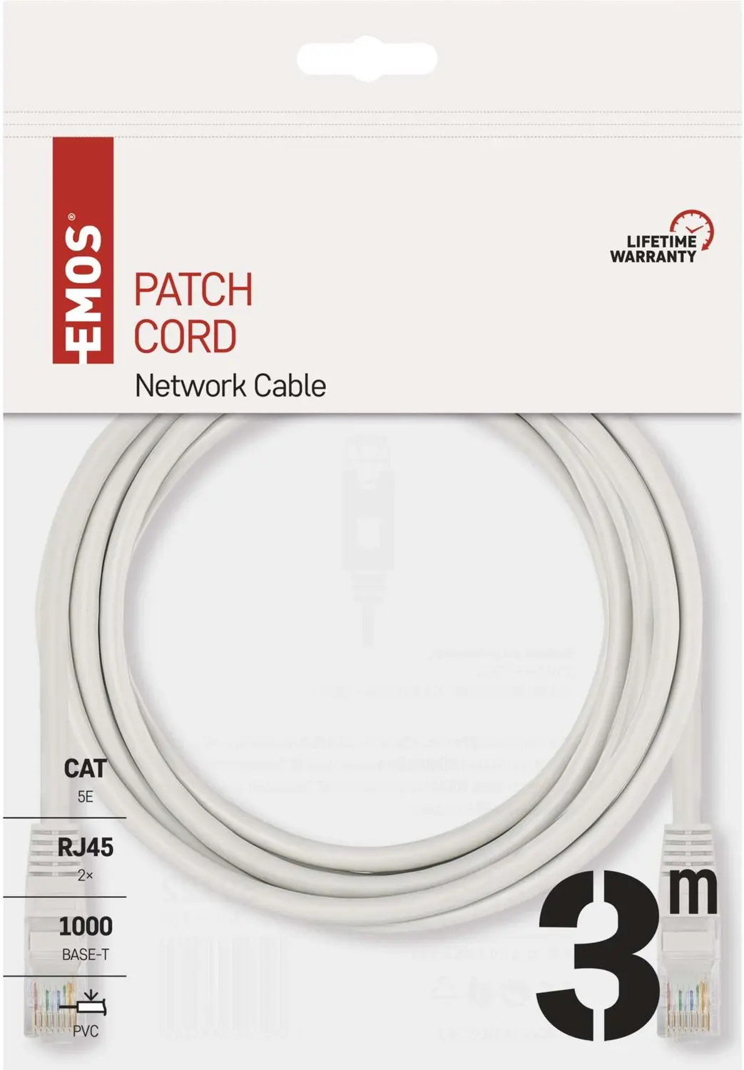 Emos S9124 UTP Cat5e patchkabel - 3m - afbeelding 3 van 5