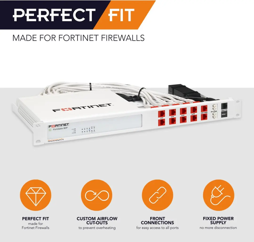 Rackmount.IT RM-FR-T15 Montagebeugel voor FortiGate 80F/81F - Wit - afbeelding 4 van 6