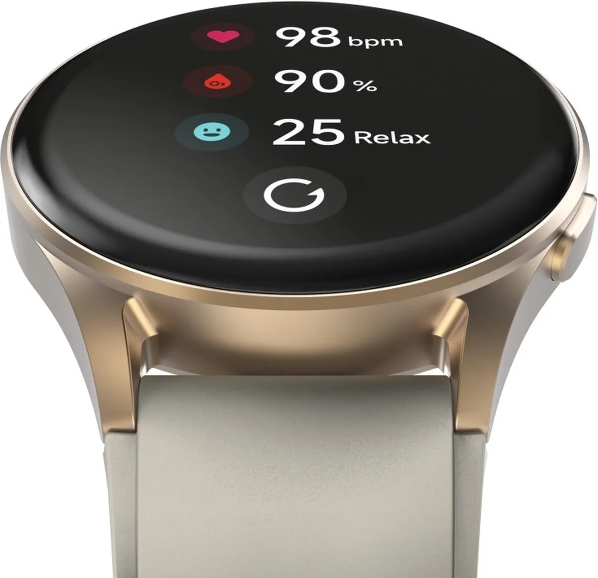Hama Smartwatch 8900 AMOLED 1.32 - 300mAh - Goud/Wit