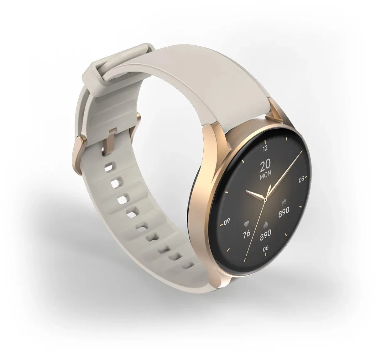 Hama Smartwatch 8900 AMOLED 1.32 - 300mAh - Goud/Wit