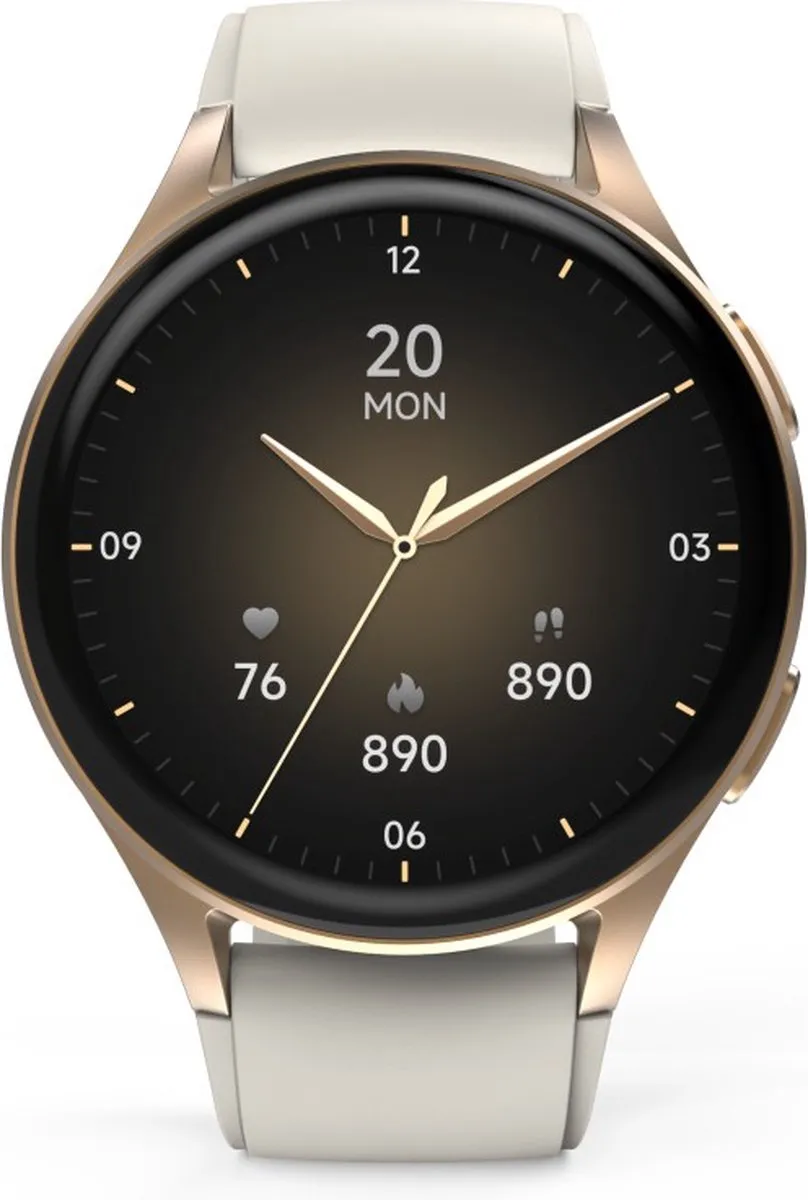 Hama Smartwatch 8900 AMOLED 1.32 - 300mAh - Goud/Wit