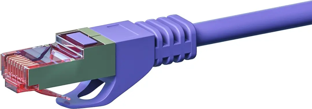 Danicom CAT6 S/FTP patchkabel DC-S68-010 - 1m - Paars - afbeelding 2 van 3