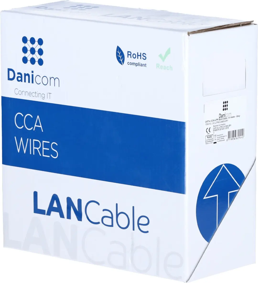 Danicom DC-UTP5CCA50S-GRY Netwerkkabel CAT5e 50m - Grijs - afbeelding 5 van 6