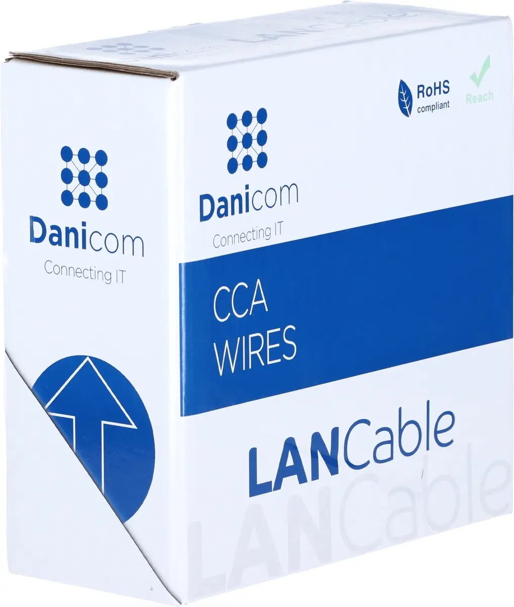 Danicom DC-UTP5CCA50S-GRY Netwerkkabel CAT5e 50m
