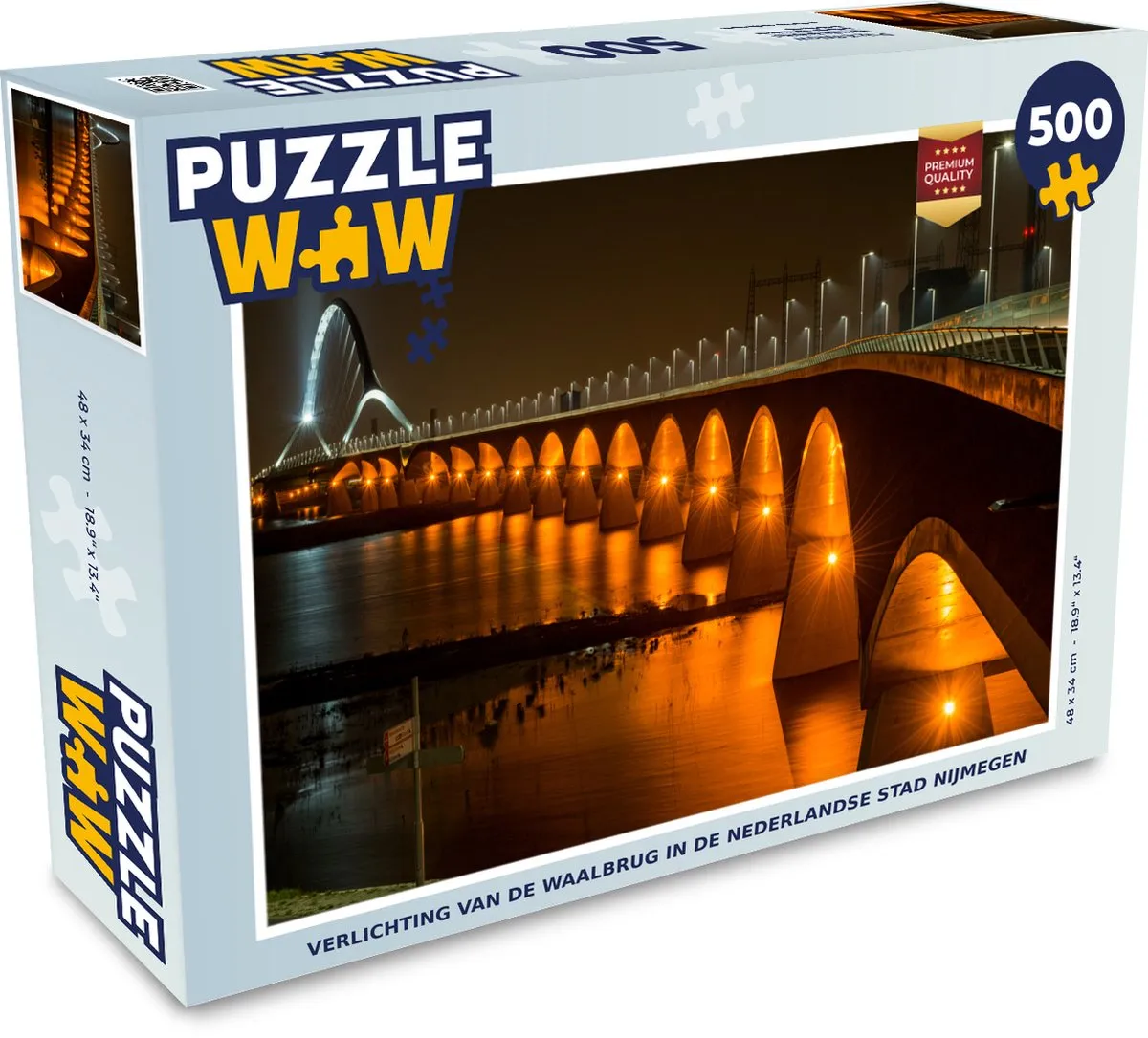 PuzzleWow Brug Nijmegen Legpuzzel 500 Stuks