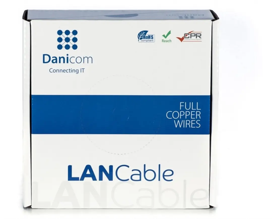 Danicom DC-UTP6A-50-FCA CAT6A U/UTP Netwerkkabel 50m - Grijs - afbeelding 2 van 4