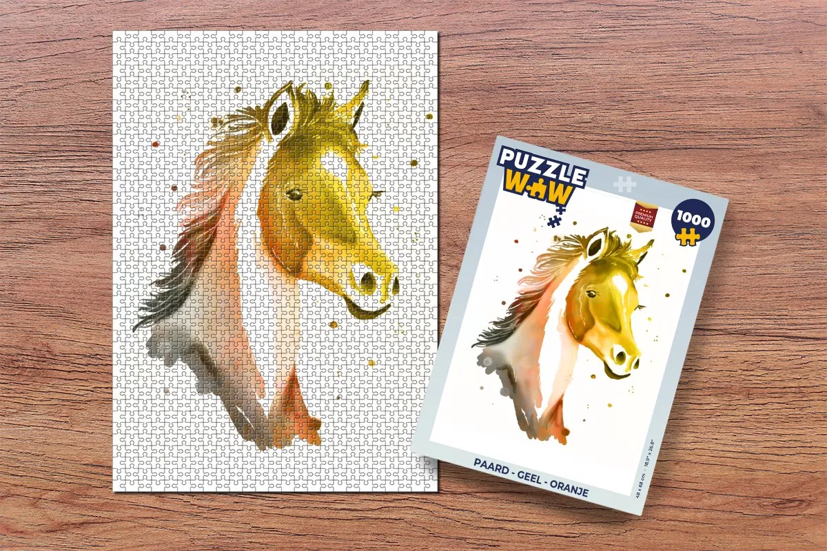 PuzzleWow Paard Legpuzzel 1000 Stuks - Multicolor