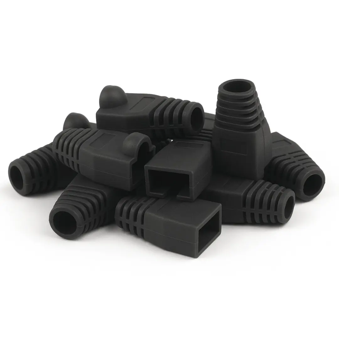 Danicom DC-RJ45-BOOT-L-BLACK-10PCE RJ45 Kabeltule