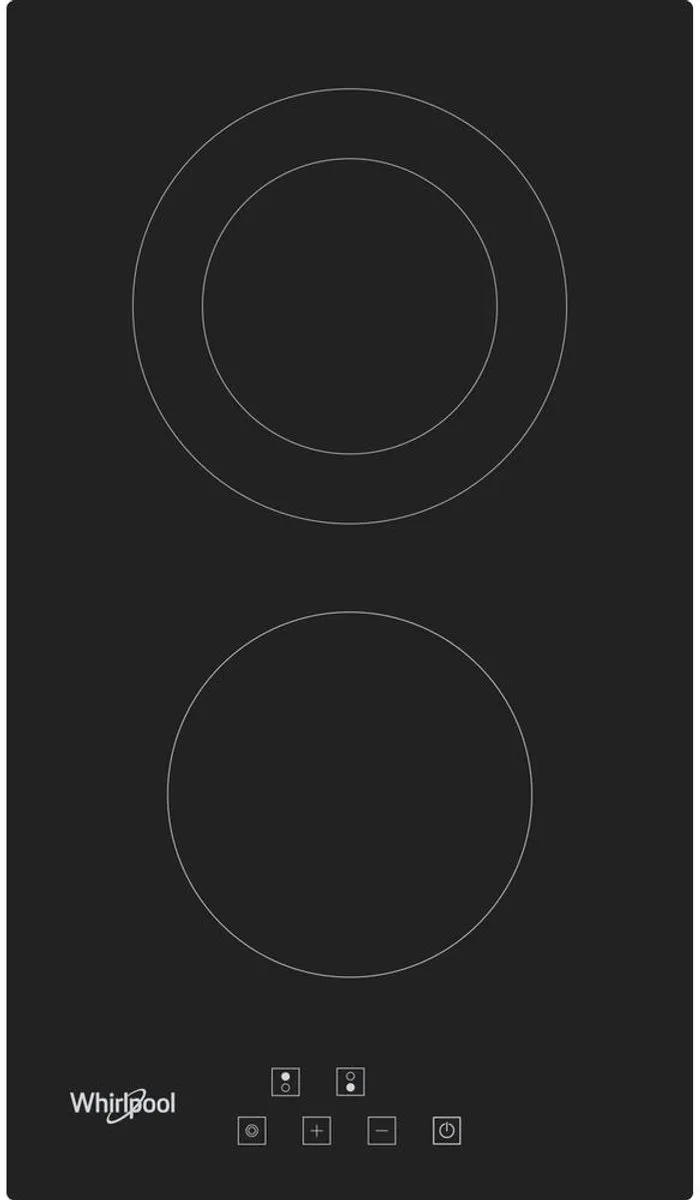 Whirlpool WRD 6030 B Inbouwkookplaat 30cm Keramisch - 2 Zones - Zwart