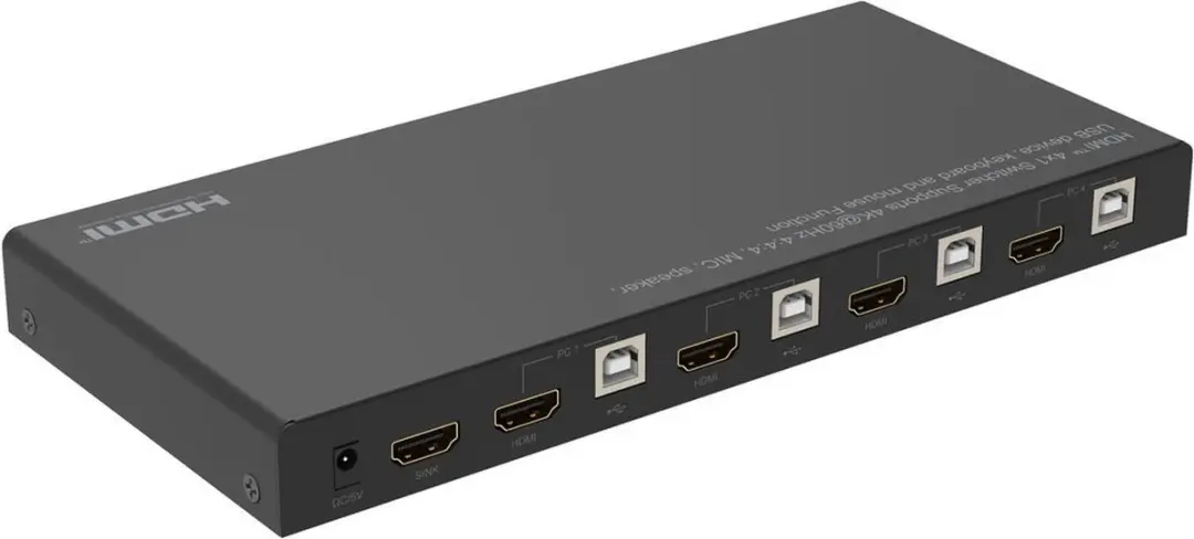 Microconnect MC-HDMIKVM0401-4K KVM-switch - Zwart - afbeelding 2 van 3