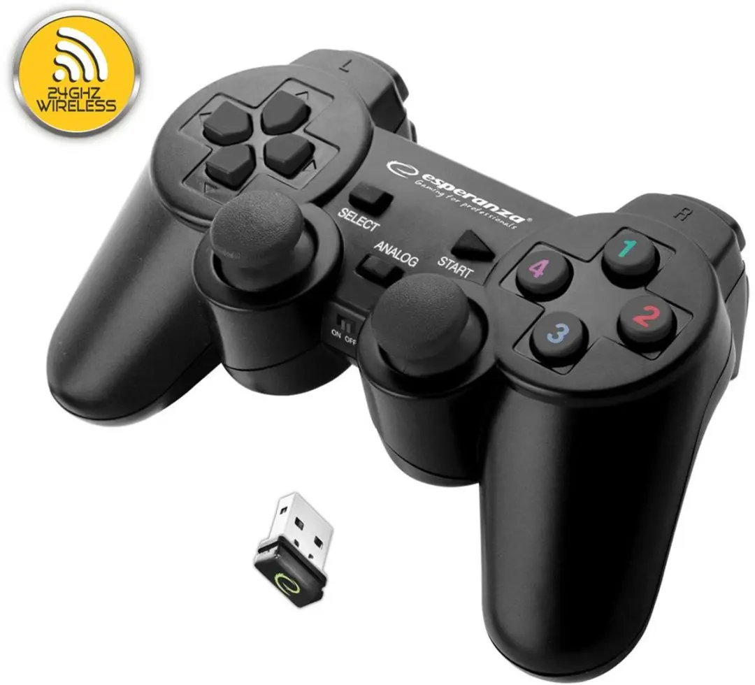Esperanza Gladiator EGG108K Gamecontroller - Zwart - afbeelding 2 van 4
