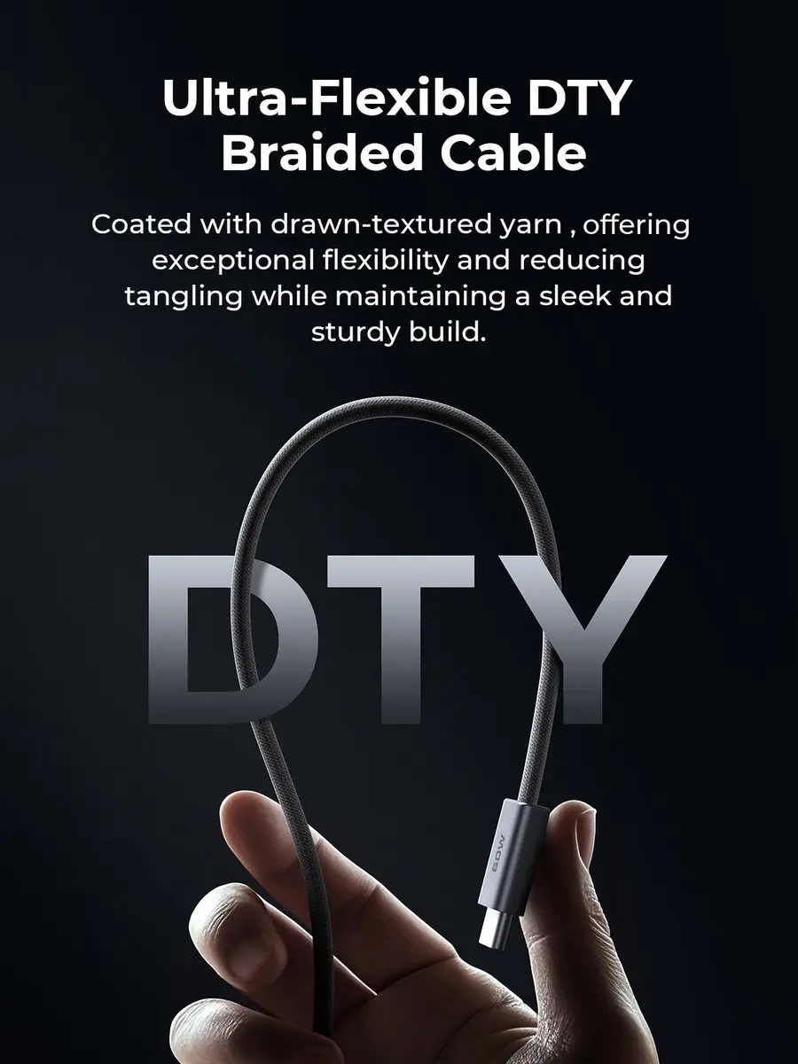 Aukey CB-DCC242 USB-C Kabel 1.8m 240W - Zilver/Grijs - afbeelding 2 van 6