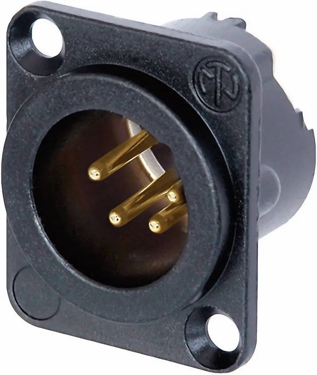 Neutrik NC4MD-LX-B XLR-connector Flensstekker, contacten recht Aantal polen: 4 Z