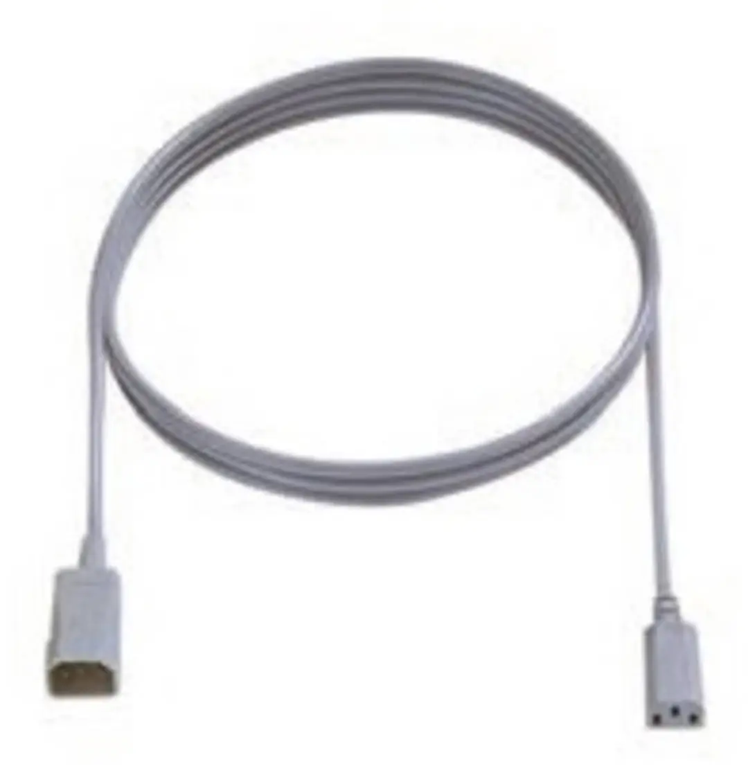 Bachmann IEC verlengsnoer H05VV-F 3G1,0mm² C14/C13 - 2m - Grijs - afbeelding 3 van 4