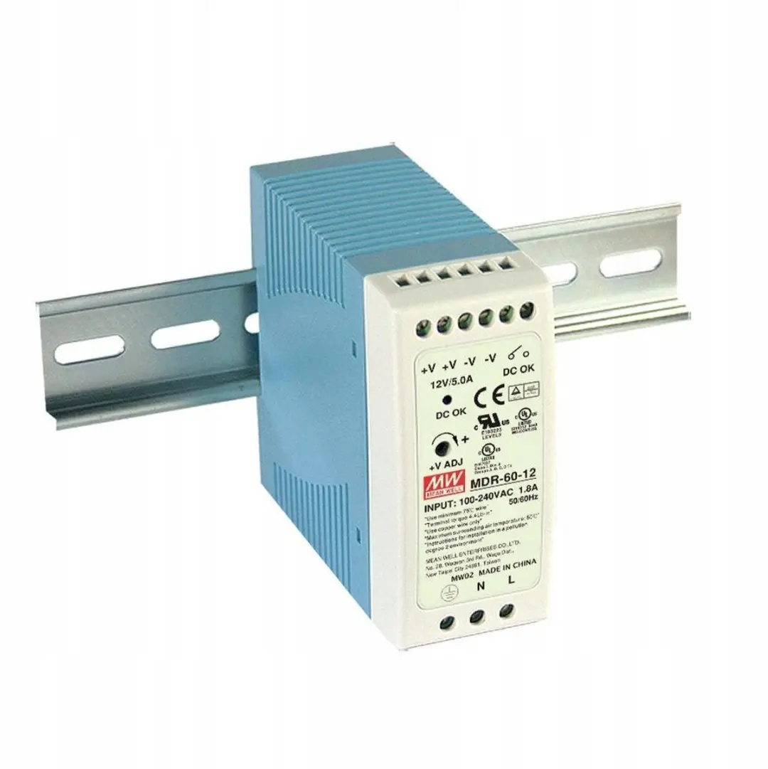 Mean Well MDR-60-12 DIN-rail netvoeding 12 V/DC 5 A 60 W Aantal uitgangen: 1 x I
