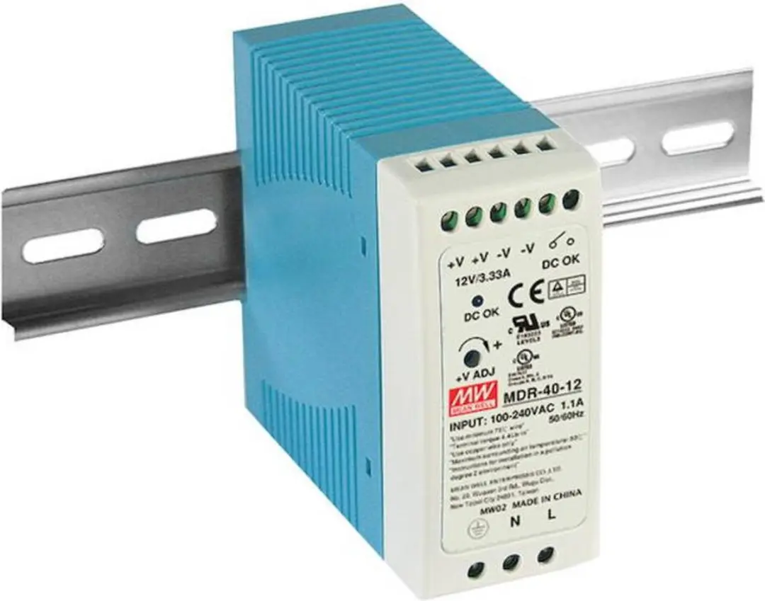 Mean Well MDR-40-12 DIN-rail netvoeding 12 V/DC 3.33 A 40 W Aantal uitgangen: 1