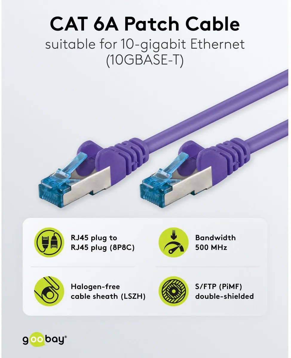 CAT6a S/FTP (PIMF) 2m paars - afbeelding 3 van 6