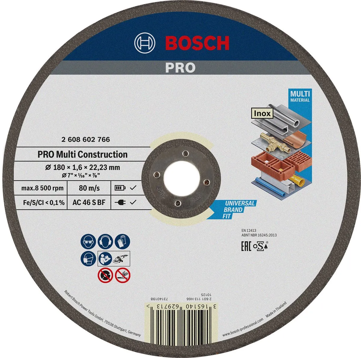 Bosch Professional DSS MC 180X1.6X22.23mm Slijpschijf - afbeelding 6 van 6