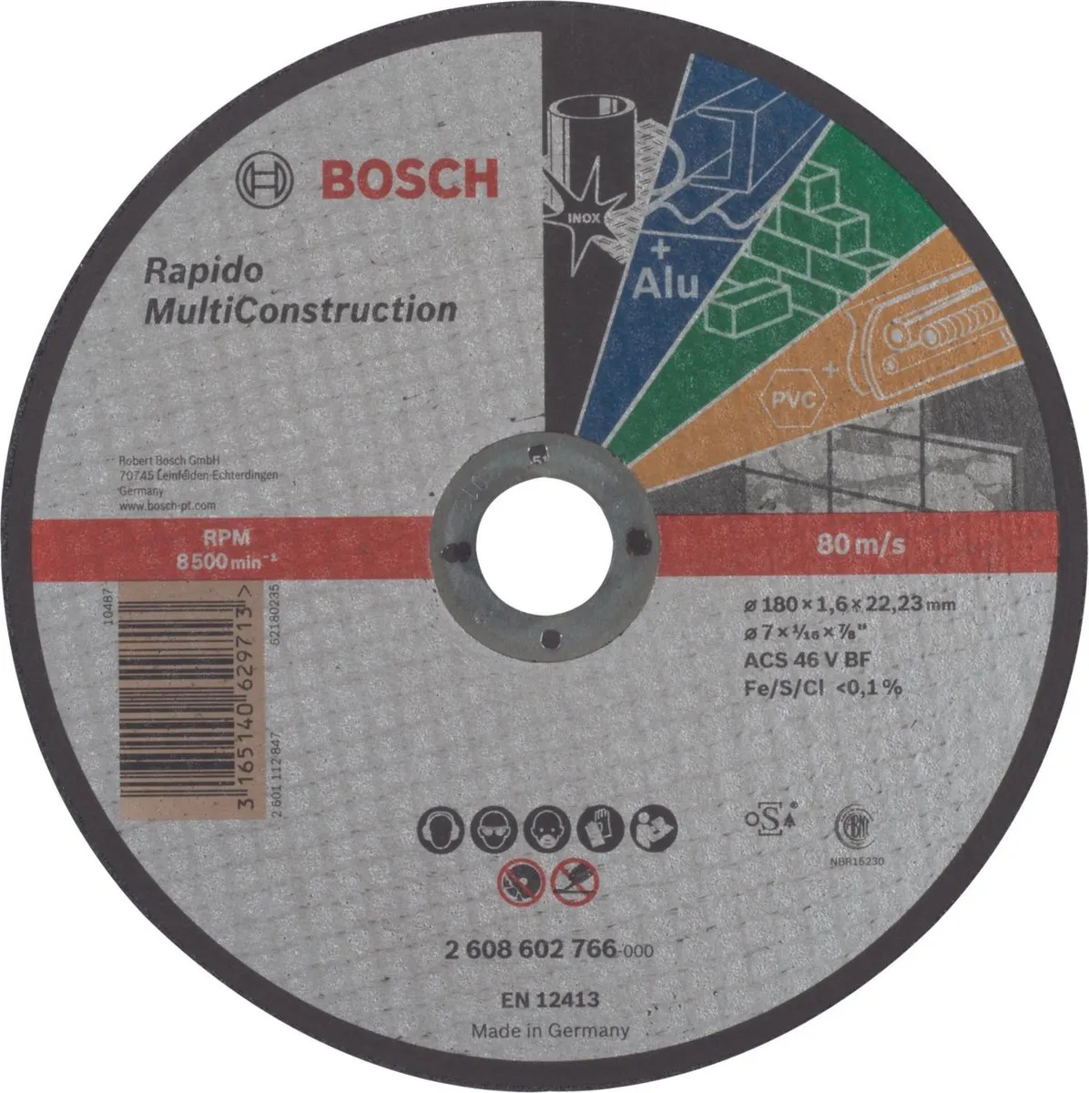 Bosch Professional DSS MC 180X1.6X22.23mm Slijpschijf