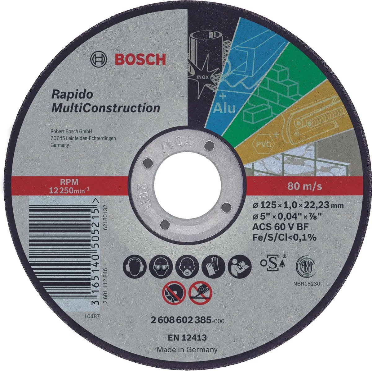 Bosch Professional DSS MC 180X1.6X22.23mm Slijpschijf
