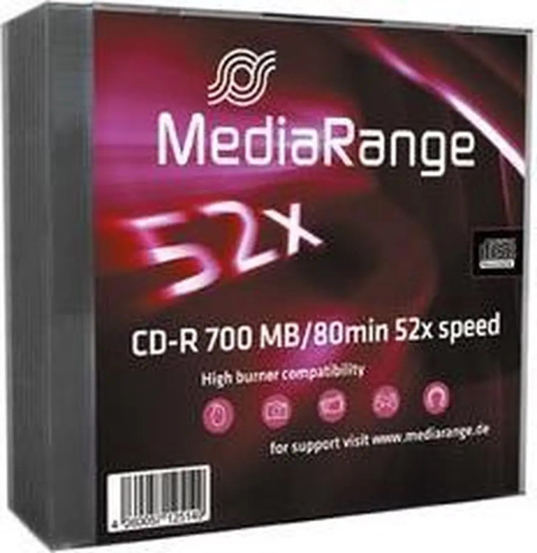 MediaRange CD-R 80Min 700MB 52x - 10 stuks - afbeelding 4 van 4