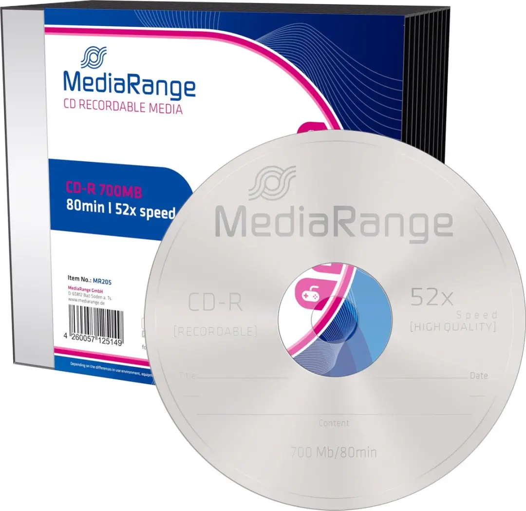 MediaRange CD-R 80Min 700MB 52x - 10 stuks - afbeelding 2 van 4