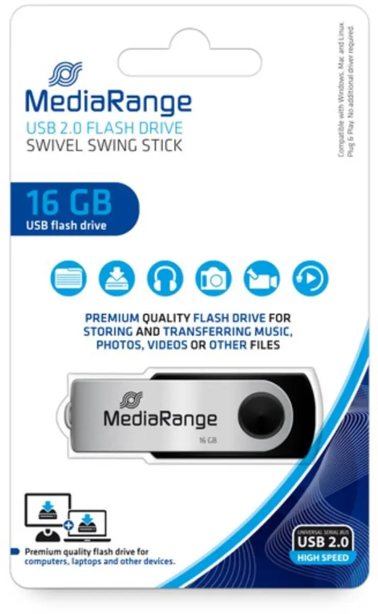 MediaRange Flexi-Drive MR910 USB-flashstation - 16 GB - afbeelding 4 van 6