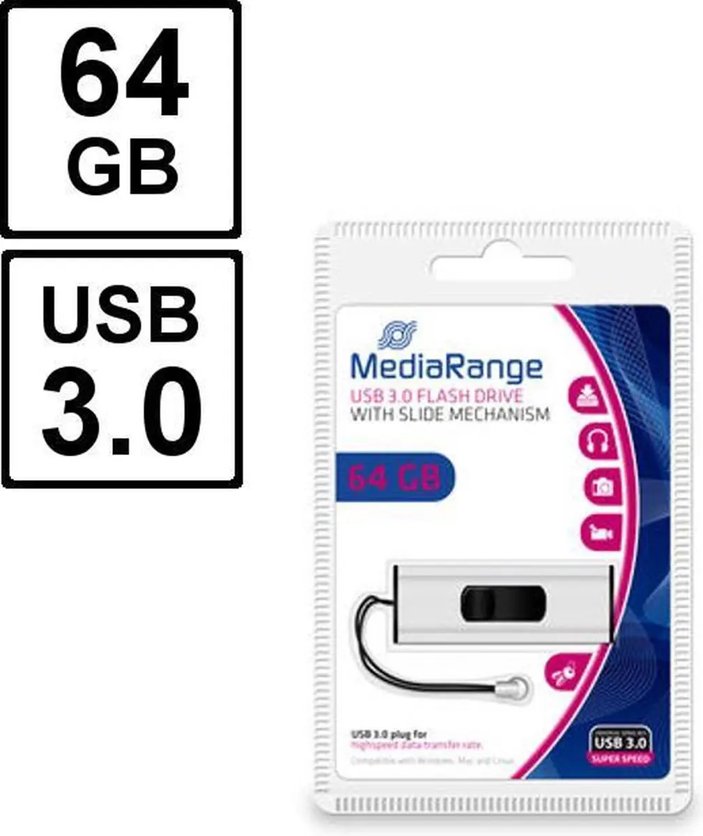 MediaRange MR917 USB-stick 64GB - afbeelding 5 van 6