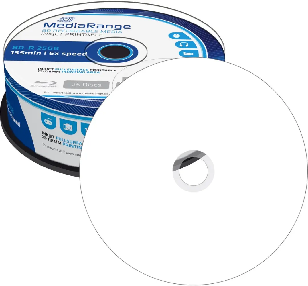 MediaRange BD-R 25GB 6x Full-Printable