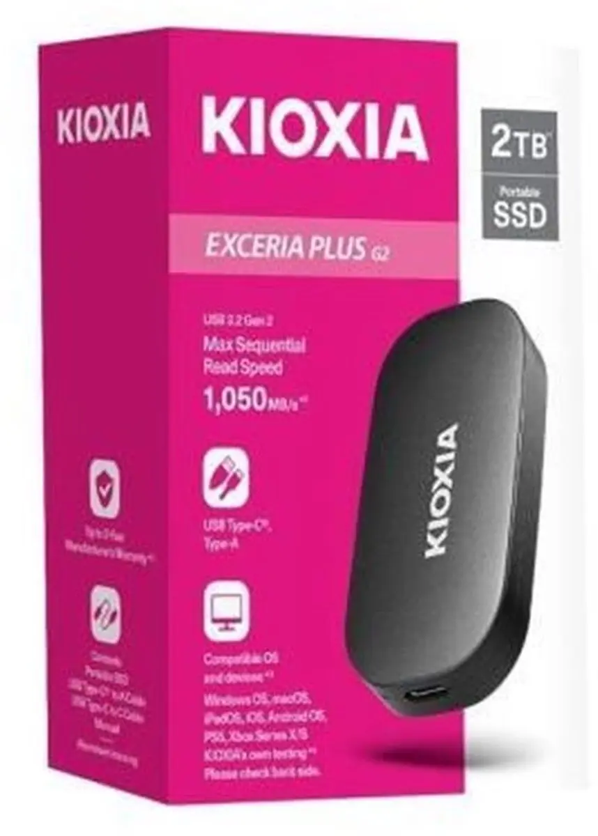 Kioxia EXCERIA Plus G2 LXD20K001TG8 Externe SSD - 1TB - afbeelding 3 van 4