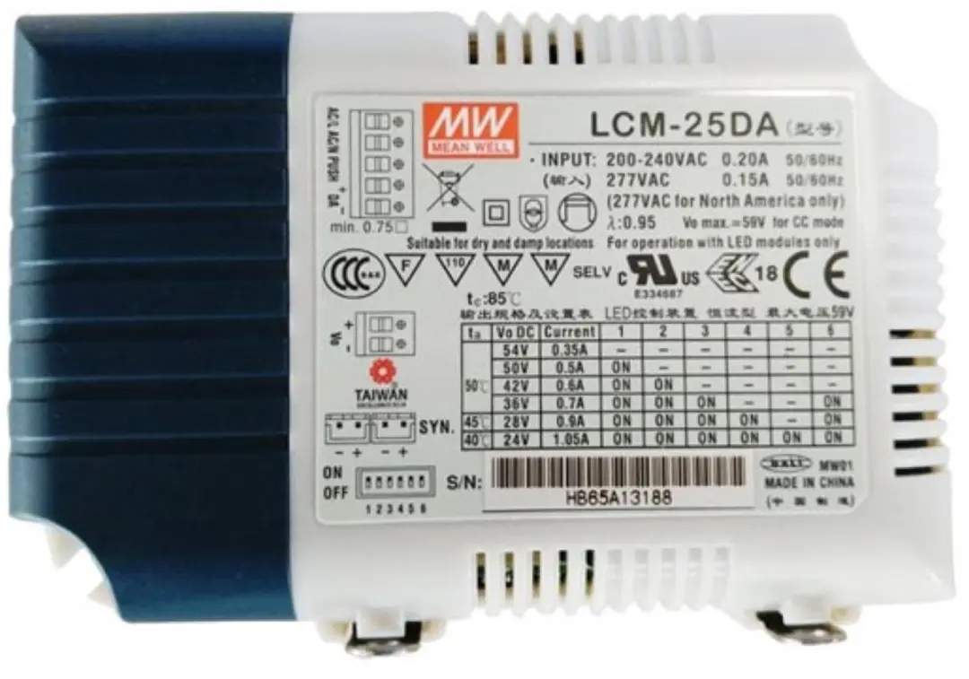 Mean Well LCM-25DA LED-voeding 25W - Wit - afbeelding 2 van 2