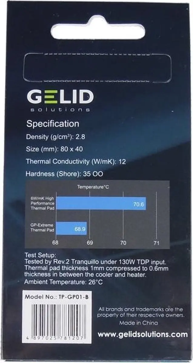 Gelid GP-Extreme TP-GP01-A Warmtegeleidend pad 0.5mm 12 W/mK - afbeelding 3 van 5